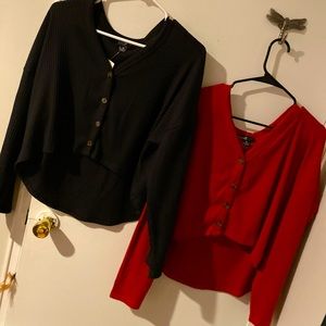 Long Sleeve Crop Tops
